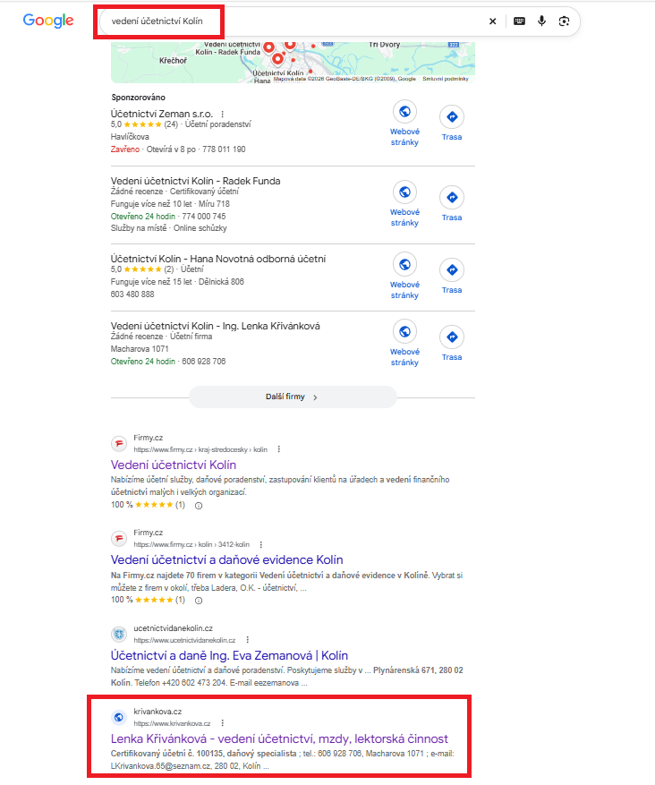 Vedeni ucetnictvi Kolin web
